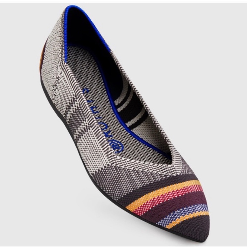 Authentic Rothy’s- Inverse Stripe Points